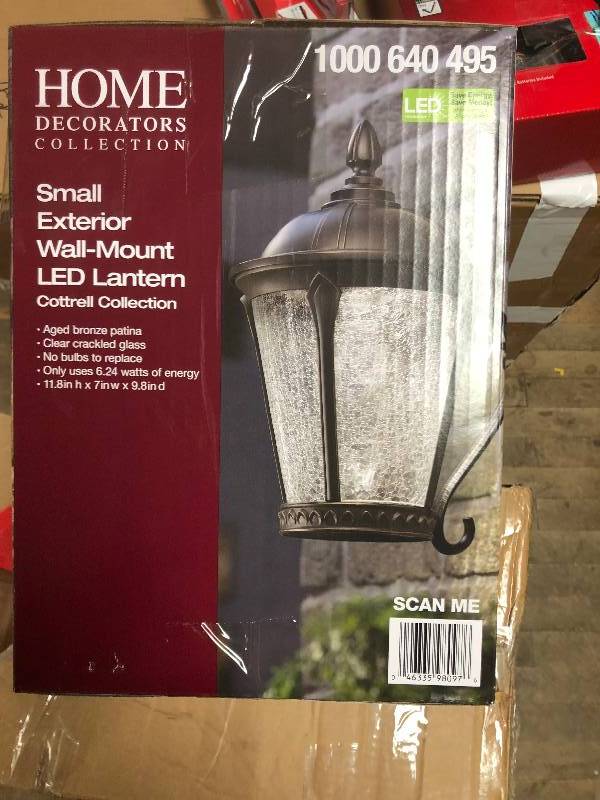 lot 49 image: Home DEcorators Small exterior wall mount new
