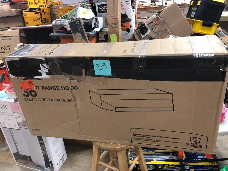 lot 59 image: Broan 36 in Range Hood Not Used