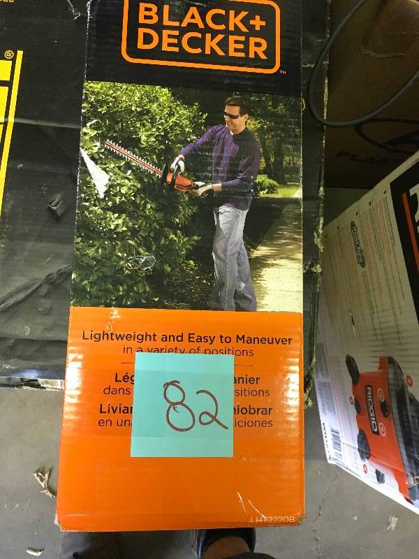 lot 82 image: BLACKDECKER 22 in. 20-Volt MAX Lithium-Ion Cordless Hedge Trimmer  Battery and Charger not Included