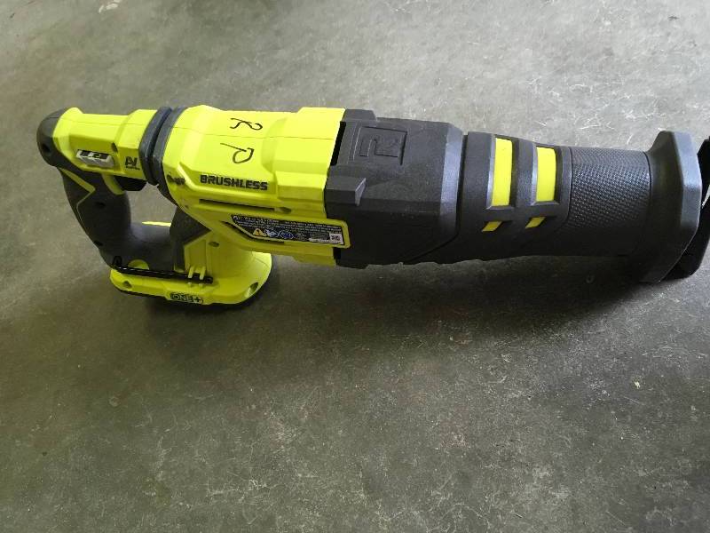 lot 86 image: Ryobi 18-Volt ONE Brushless Reciprocating Saw (Tool Only) used in working condition