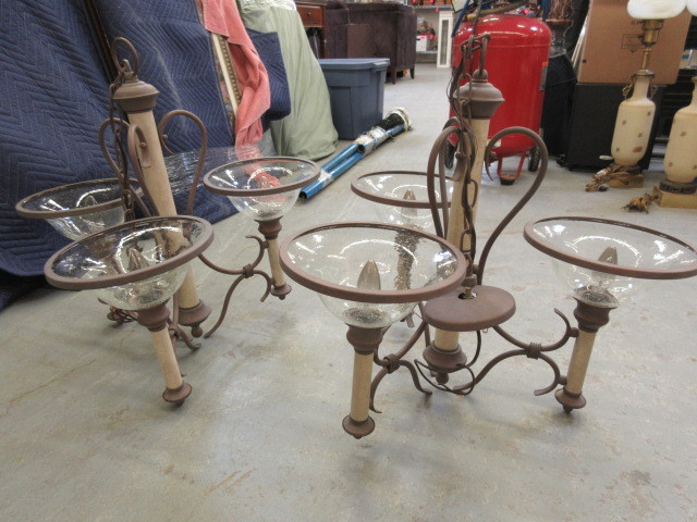 lot 310 image: AZTEC HANGING LIGHT FIXTURES