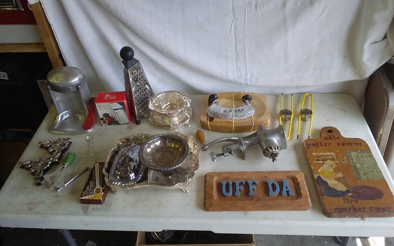 Lot Of Kitchen Utensils, Chopper, Grinder, Vintage Juicer, More