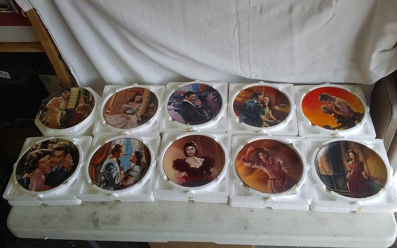 10-Collector Plates Gone With Wind Theme -The Passions Of Scarlet OHara, Plates, Boxes & COAs