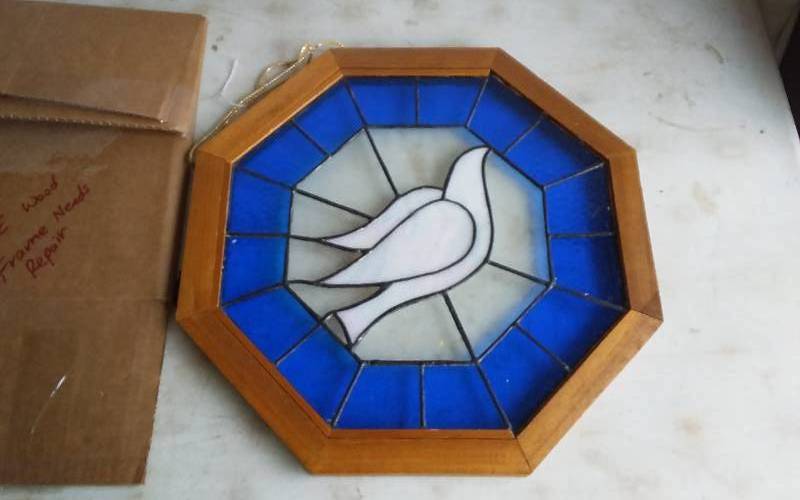 Stained Glass Dove (Needs Repair)