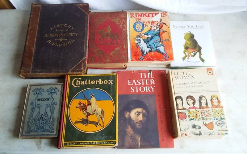 Lot Of Vintage Books (1930s-Example History Of Hennepin County)