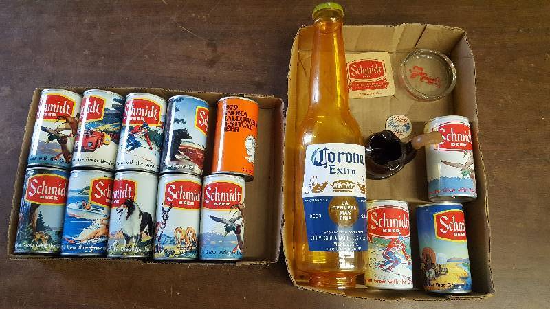 Beer Can Collection(Empty) Schmidt Scenic Cans (Open On Bottom)