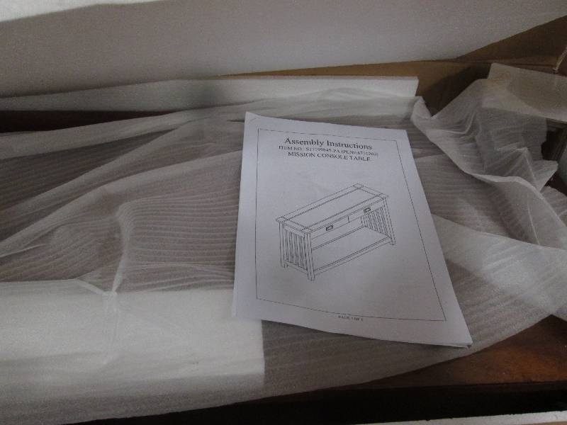 Mission Console Table open box Reta...