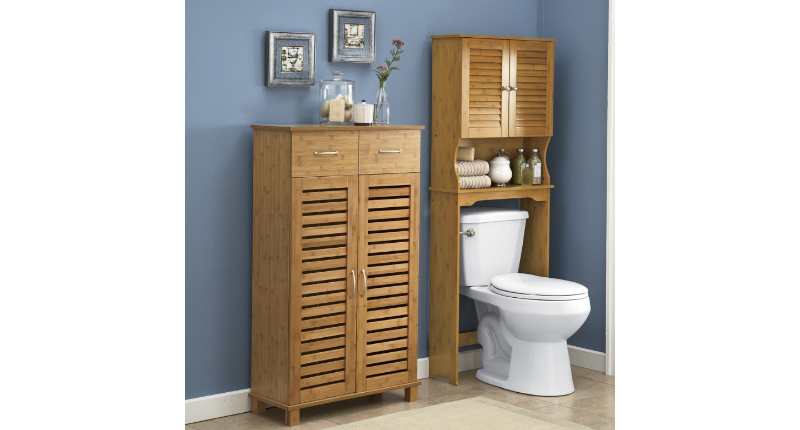 Bamboo Towel Cabinet open box Retai...
