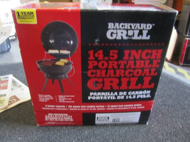 lot 14 image: Portable 14.5 Charcoal Grill  FS...
