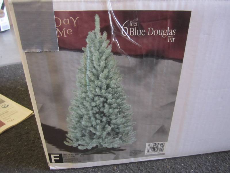 lot 15 image: 6 Foot Blue Douglas Fir Christmas T...
