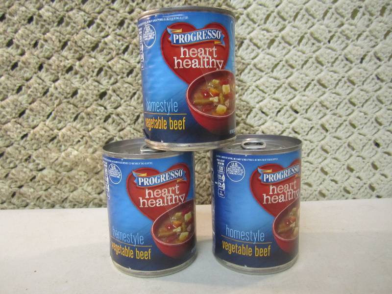 lot 85 image: 3 Cans Progresso Home Style Vegetab...