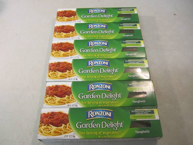lot 86 image: 6 Boxes Ronzoni Garden Delight Spag...