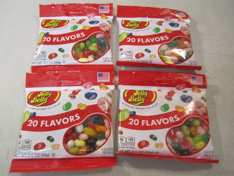 lot 92 image: 4 Bags Jelly Belly Jelly Beans 20 F...