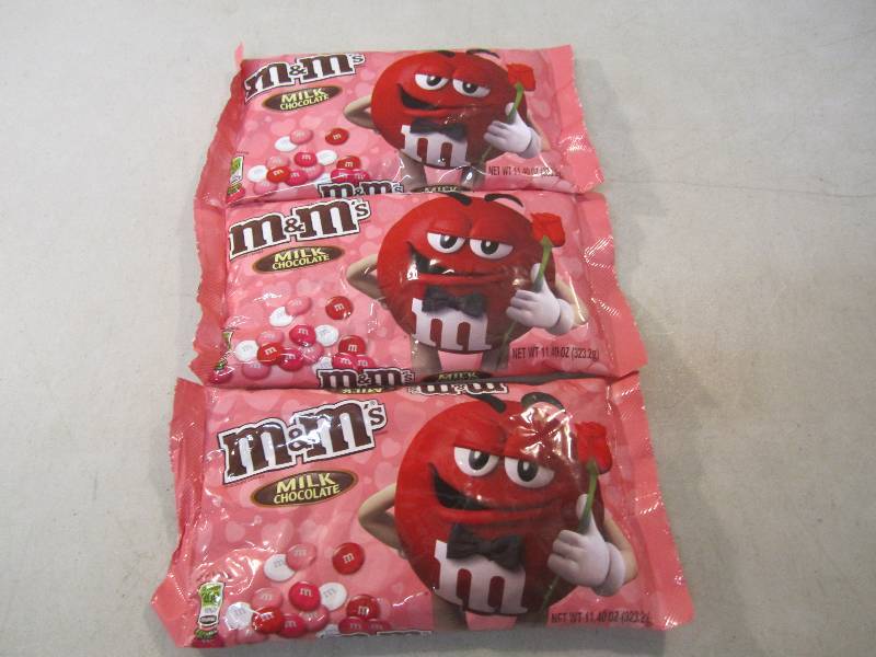 lot 96 image: 3 Big Bags of M&Ms Best by Sept 20...