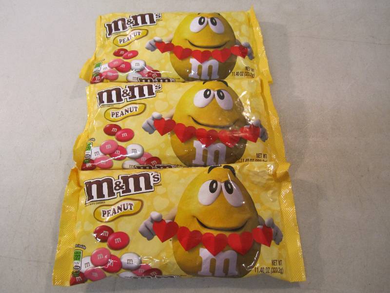 lot 97 image: 3 Big Bags of Peanut M&Ms Best by ...