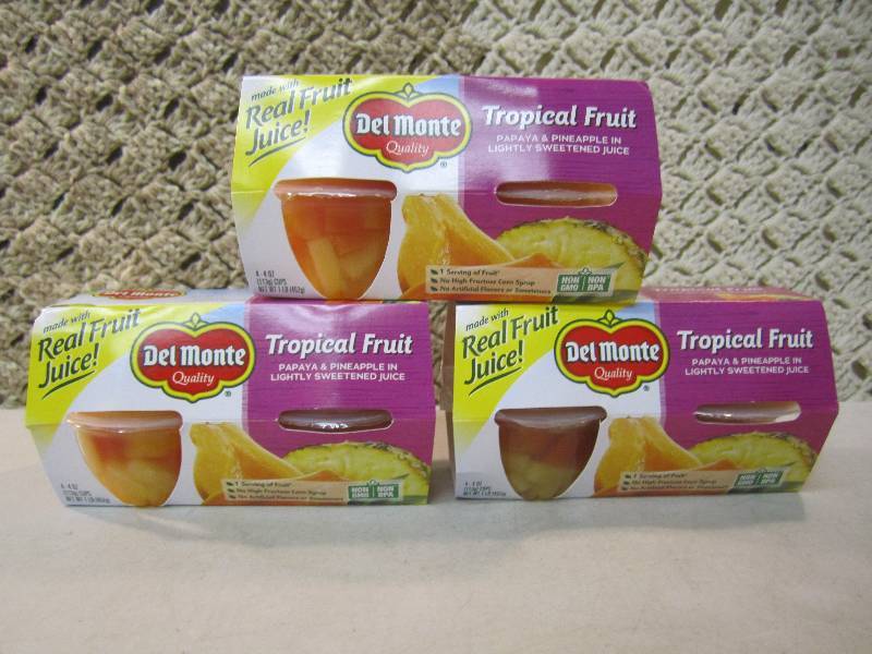 lot 98 image: 3 - 4-Packs Del Monte Tropical Frui...