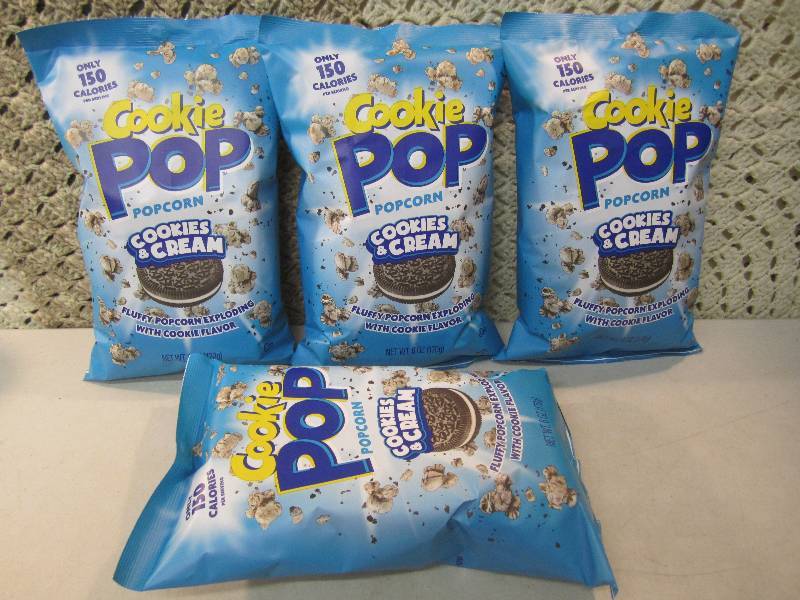 lot 106 image: 4 Bags Cookie Pop Popcorn Cookies &...