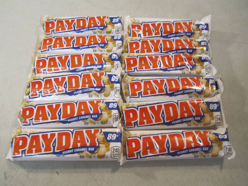 lot 114 image: 12 Pay Day Peanut Caramel Bars Best...
