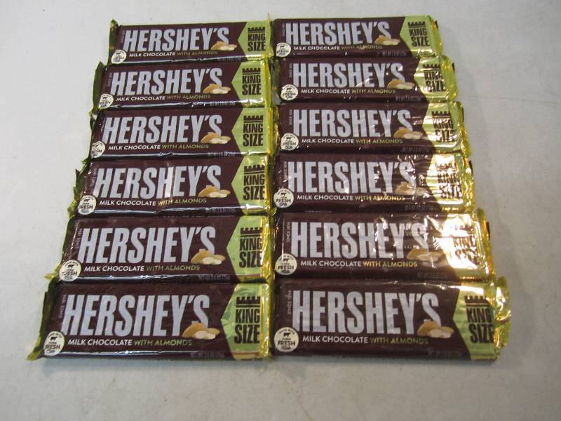 lot 116 image: 12 Hersheys with Almonds Candy Bars...