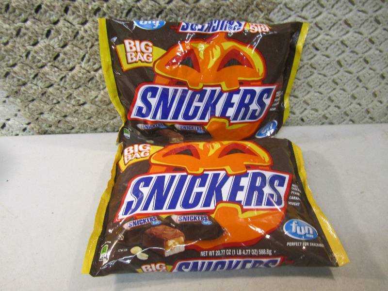 lot 120 image: 2 Big Bags Snickers Fun Size Candy ...