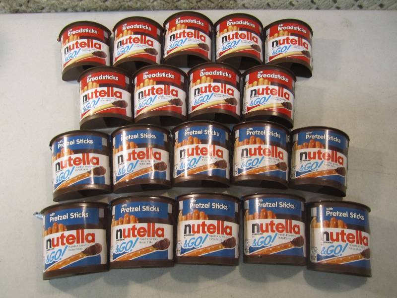 lot 243 image: 19 Nutella & Go 10 with Pretzel Sti...