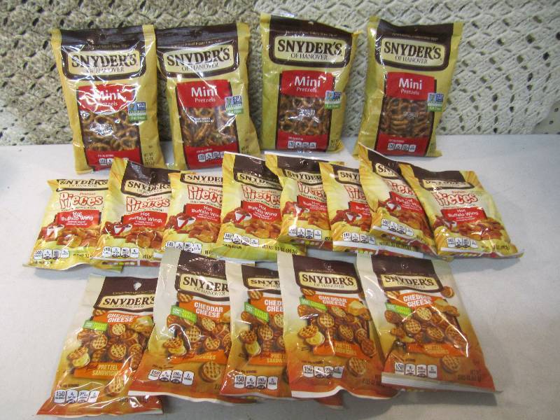 lot 247 image: 17 Bags of Snyders Pretzels and Pre...