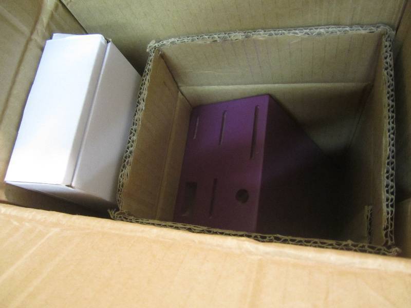 lot 267 image: 13pc Cutlery Set Purple Block Open ...