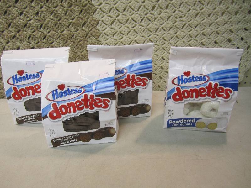 lot 273 image: Mixed Lot of 4 Bags Hostess Donette...