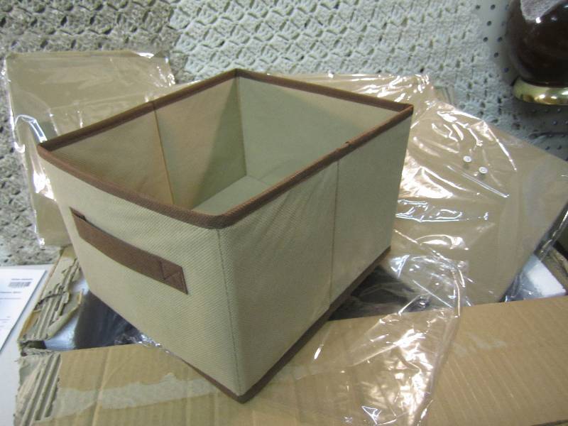 lot 280 image: 12 Drawer Organizer in Tan 49.25 H...