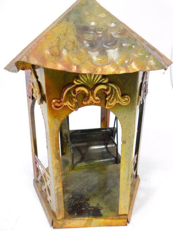 lot 26 image: Copper Gazibo With Swing Inside Music Box