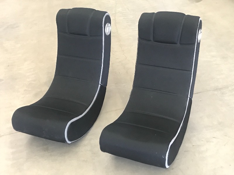 lot 22 image: (2) Rocker Gaming Chairs With Built...