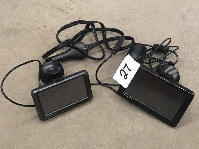 lot 27 image: Lot Of (2) Garmin Nuvi GPS Systems ...