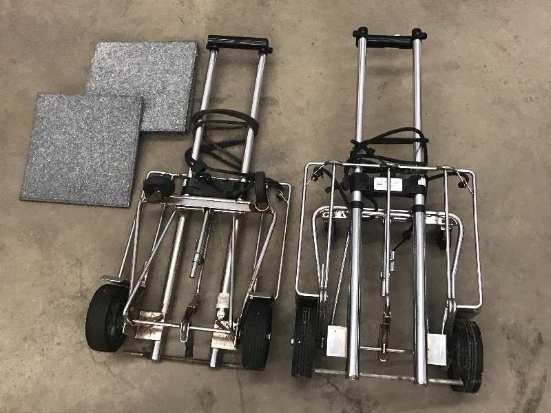 lot 31 image: Lot Of (2) Folding Steel Carts & L...