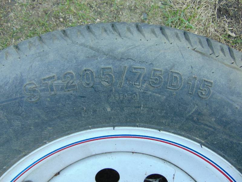 lot 5 image: (2) Trailer Tires and Rims