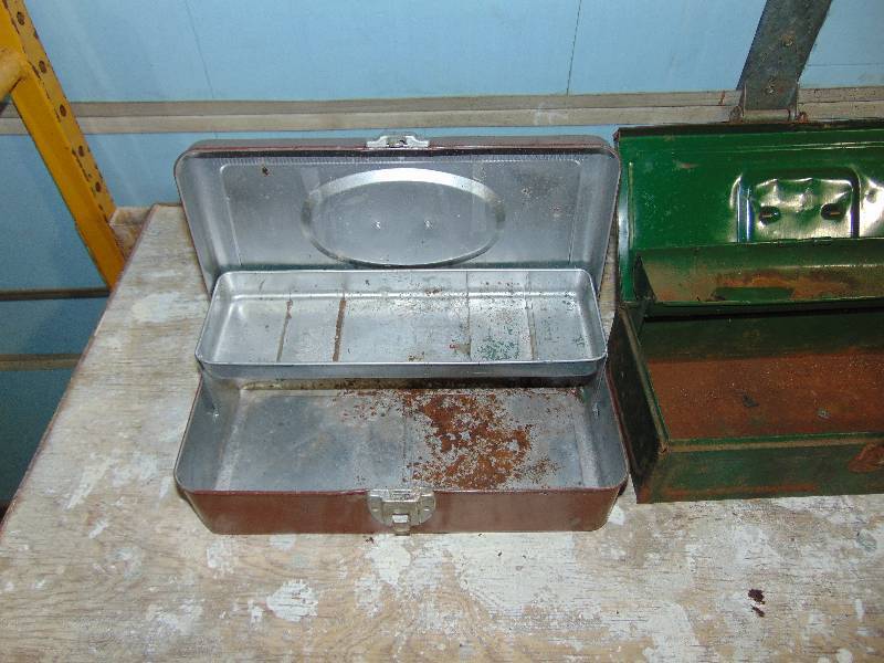 lot 92 image: (3) Metal Tool Boxes
