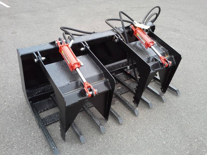 60 Double Grapple Bucket (Skidsteer Attachment)