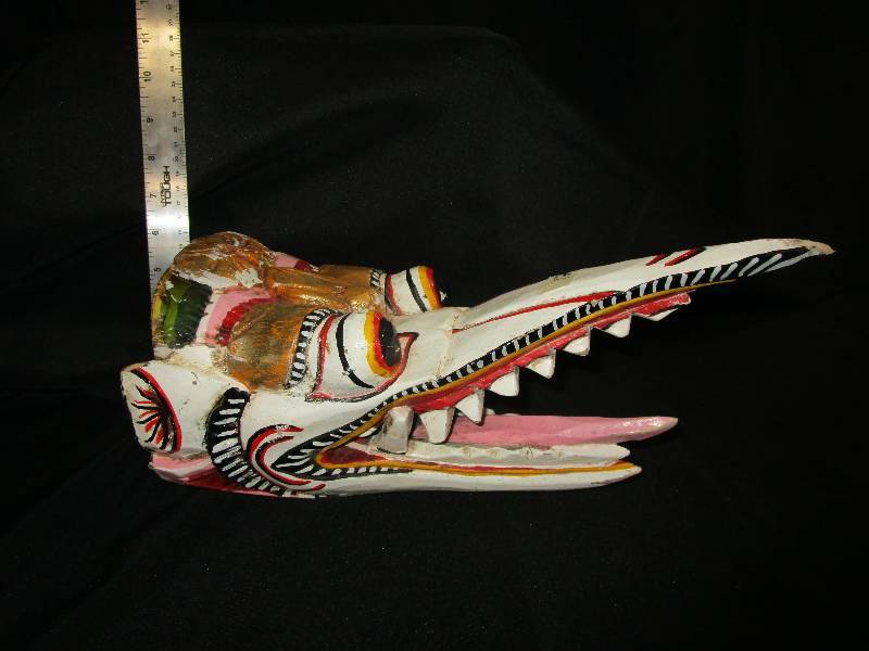 lot 28 image: Hand Carved Wood Mask