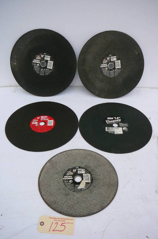 lot 125 image: 14 Chop saw Blades