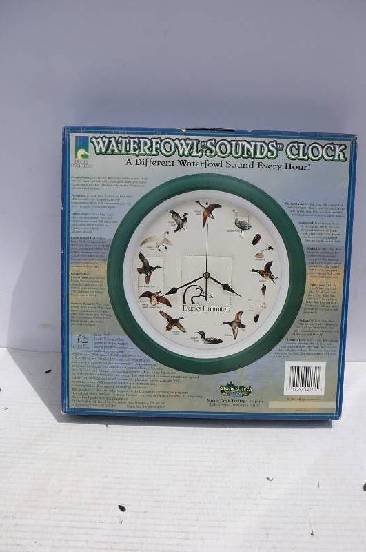 lot 197 image: Ducks Unlimited Waterfall Sounds Clock