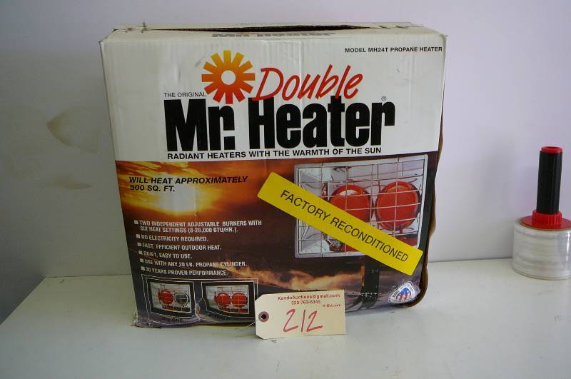 lot 212 image: Double Mr. Heater Propane Heater