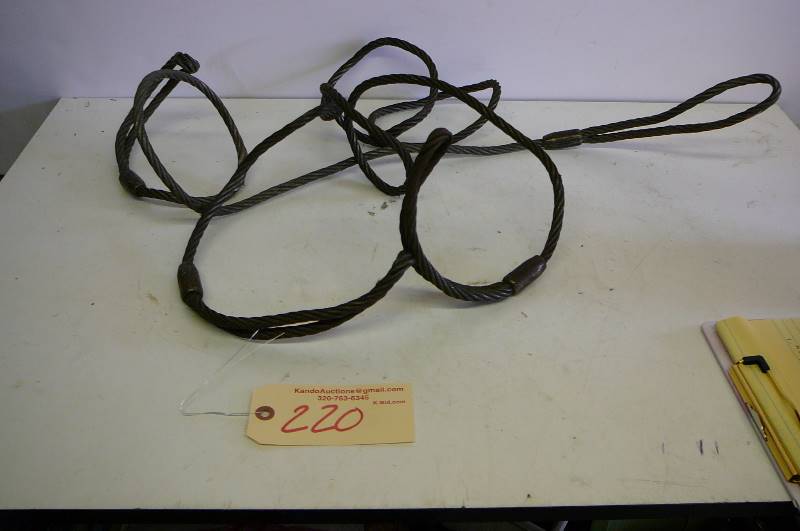 lot 220 image: Steel Cable Chokers