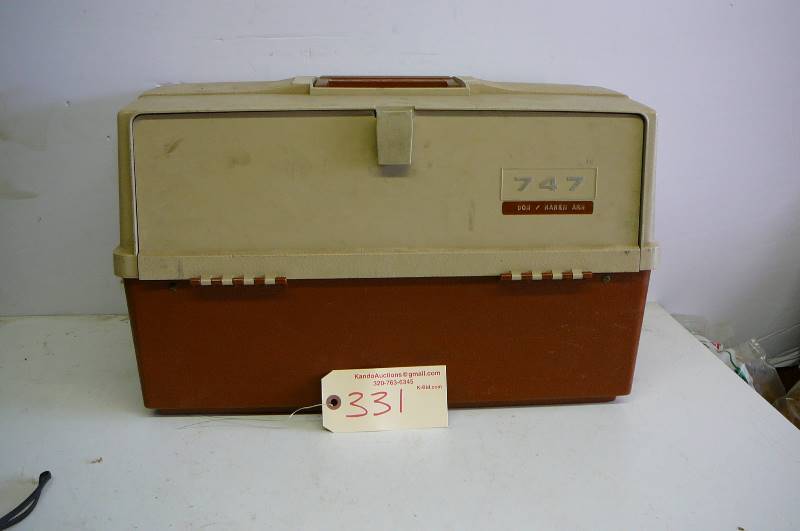 lot 331 image: Tackle box with tack and reel