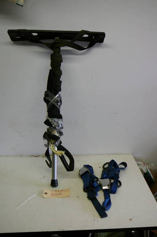 lot 345 image: Adjustable boat cover support with nylon straps