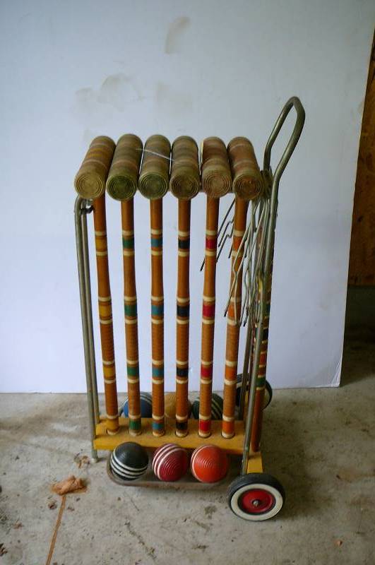 lot 417 image: Wards Hawthorne Croquet Set