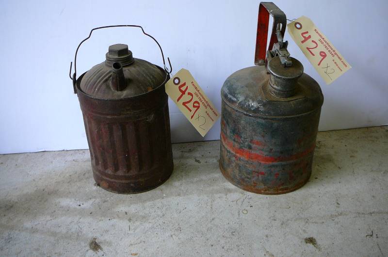 lot 429 image: Vintage Gas Cans