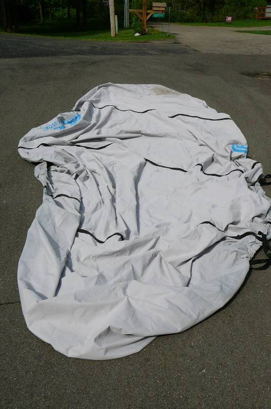 lot 482 image: Boat Cover with motor cover Classic Accessories No rips or tears