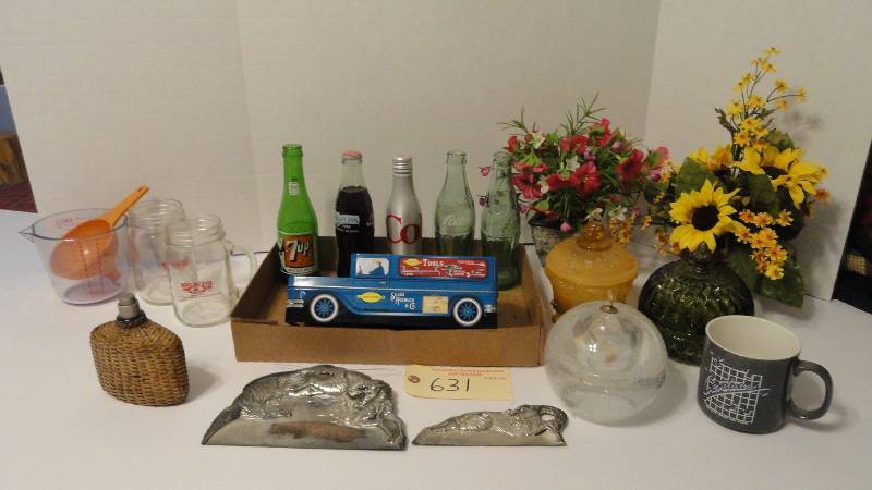 lot 631 image: Vintage Pop Bottles, Collectible Tins & Jars