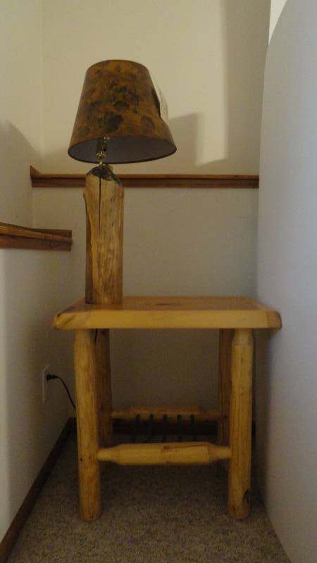 lot 601 image: Log Night Stand