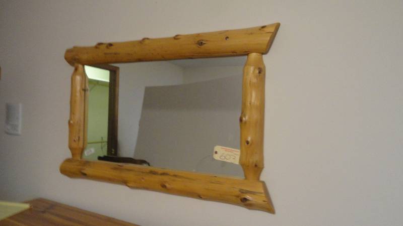 lot 603 image: Log Framed Mirror