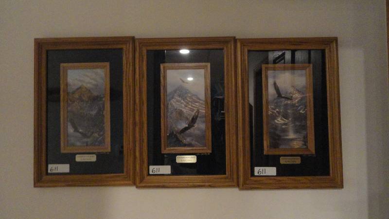 lot 611 image: 3 Picture Home Decor Set